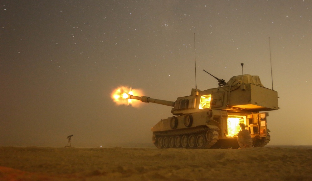 Eager Lion Paladin Night Live Fire Exercise