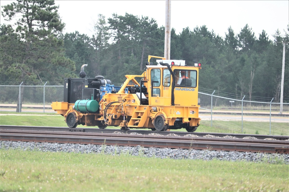 Rail construction project operations at Fort McCoy
