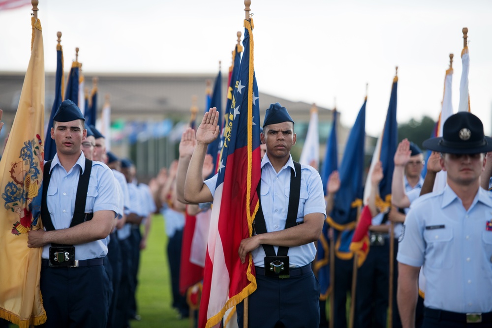 Major Gen. LaBrutta reviews BMT graduation one last time