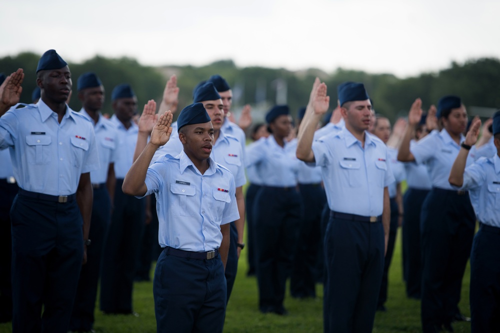 Major Gen. LaBrutta reviews BMT graduation one last time