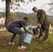 US Marines hand out water during simulated disaster relief exercise in Brazil