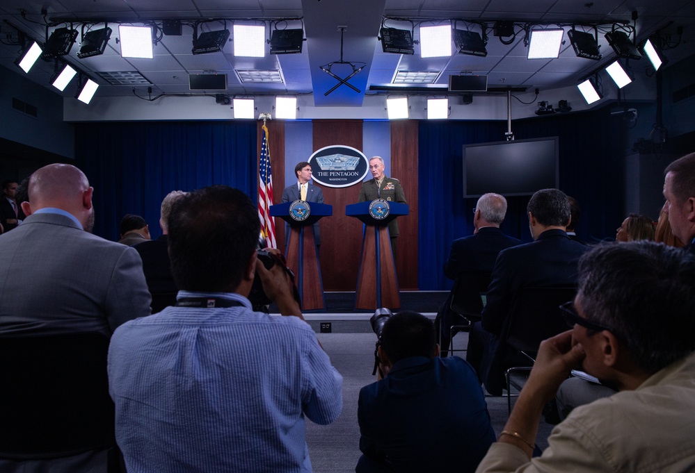 SecDef Esper &amp; CJCS Gen Dunford Speak at Joint Press Conference