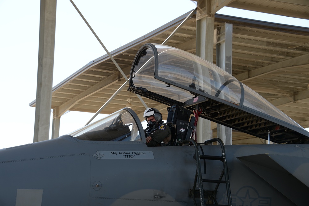 Pilot Sits in Cockpit