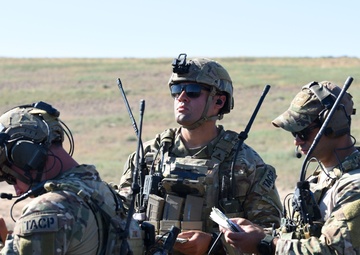 Preparing to call in air strike