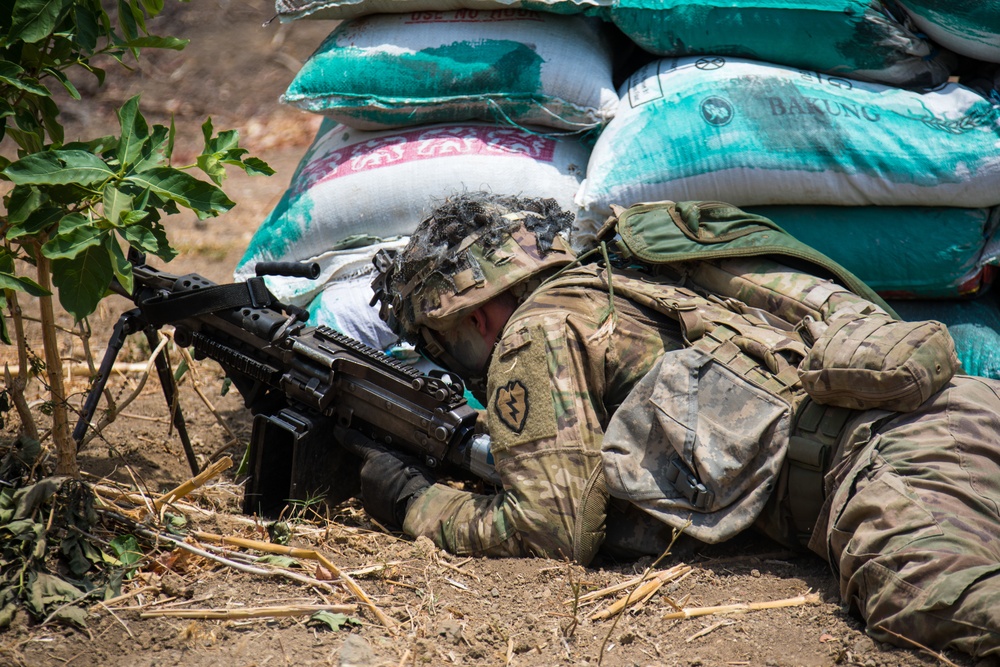 1-27 IN BN Wolfhounds conduct platoon Live-Fire Exercises at Garuda Shield 19