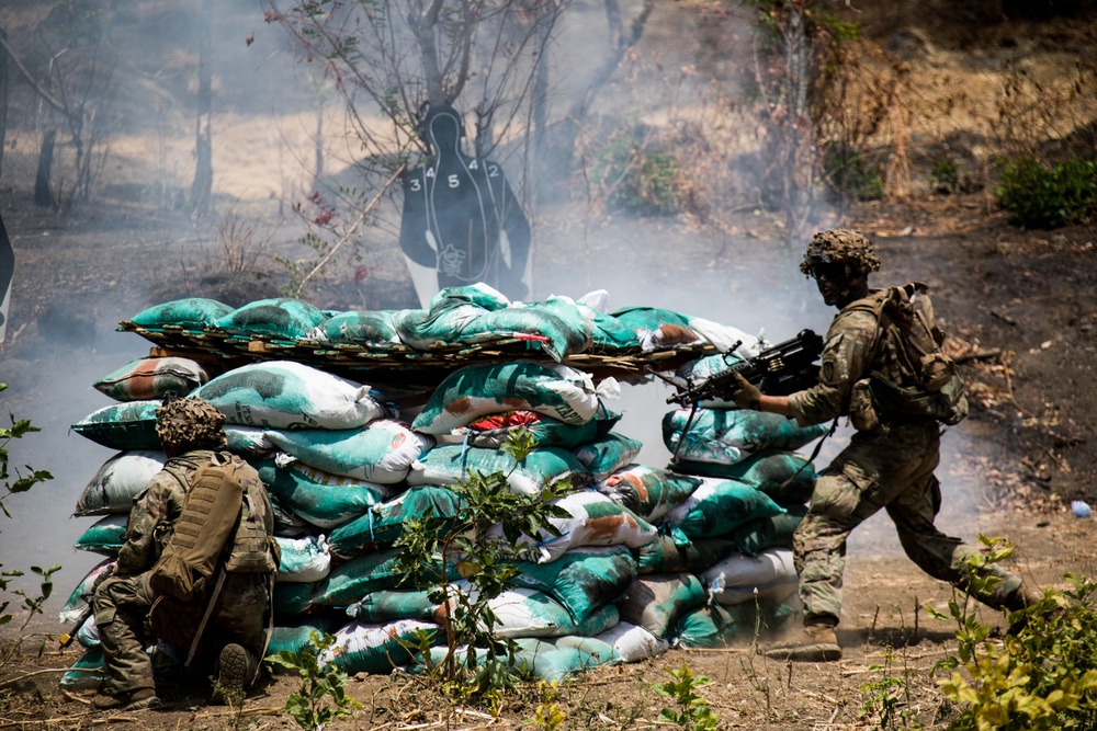 1-27 IN BN Wolfhounds conduct platoon Live-Fire Exercises at Garuda Shield 19