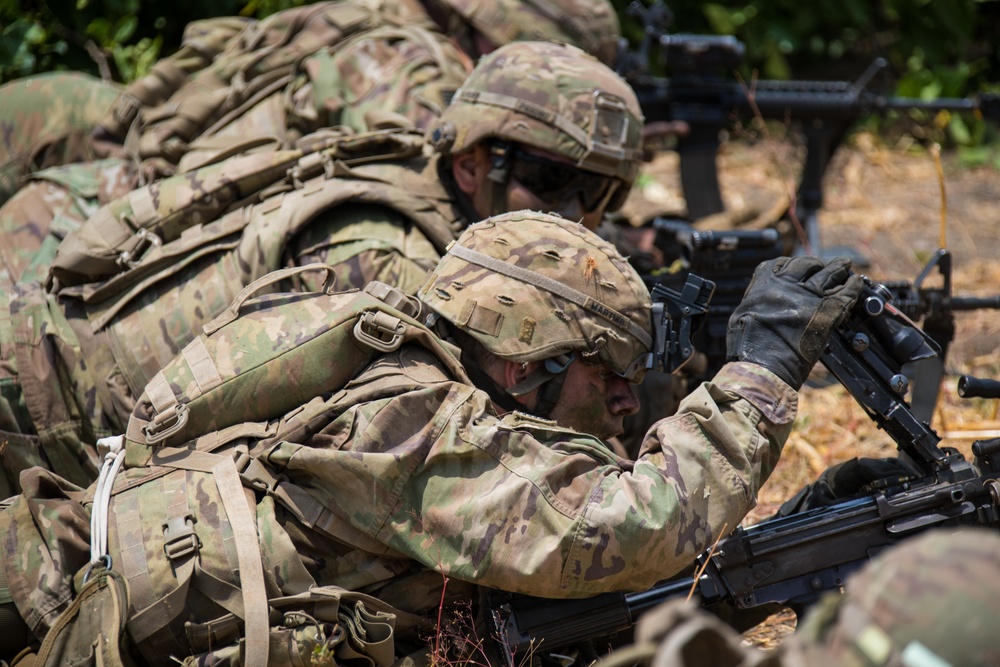 1-27 IN BN Wolfhounds conduct platoon Live-Fire Exercises at Garuda Shield 19