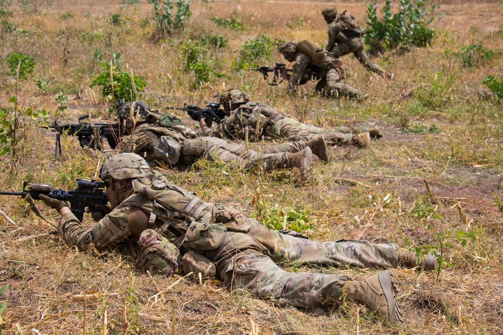 1-27 IN BN Wolfhounds conduct platoon Live-Fire Exercises at Garuda Shield 19