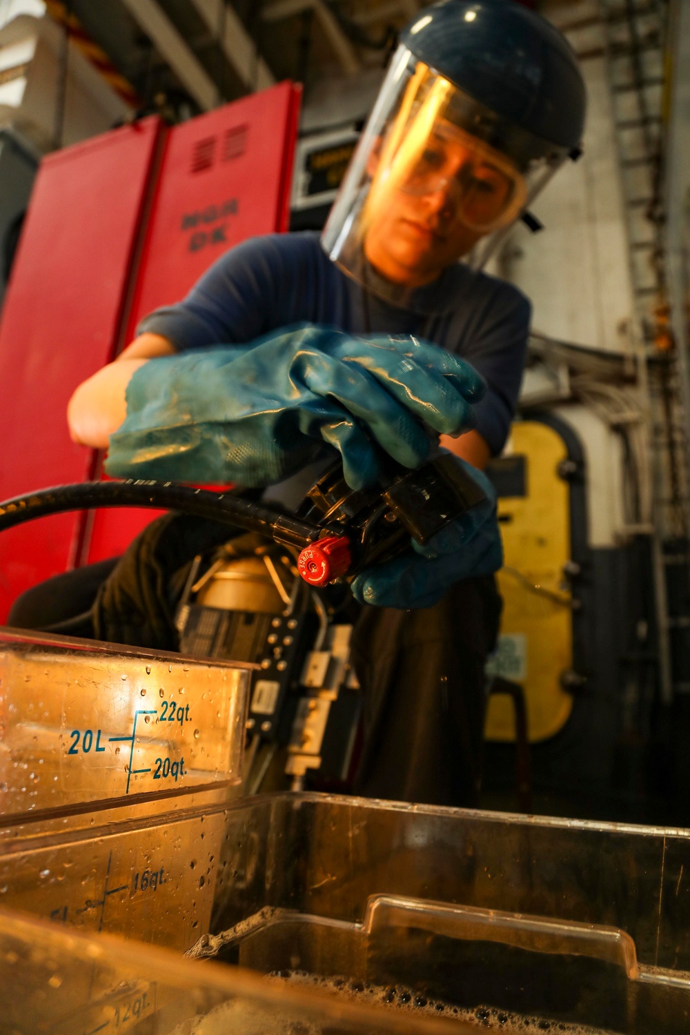 Daily operations aboard Nimitz-class aircraft carrier USS Abraham Lincoln (CVN 72).