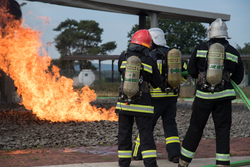 USAFE Fire Academy conducts joint firefighter training