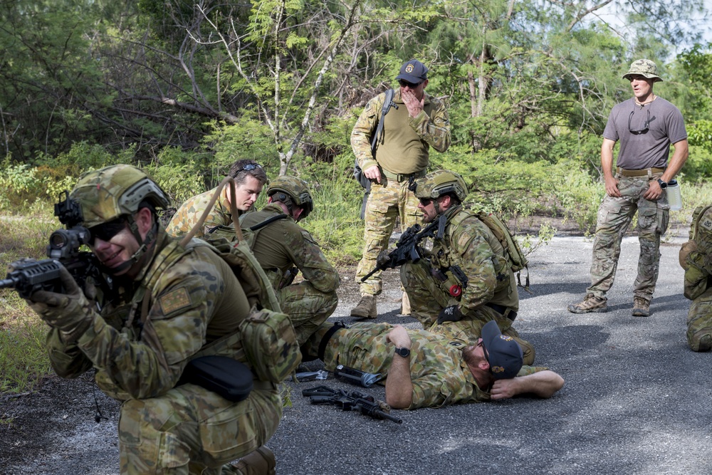 EODMU-5, Australian Clearance Diving Team One conduct direct-action tactical maneuvering during HYDRACRAB