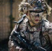 U.S. Army paratrooper prepares to move