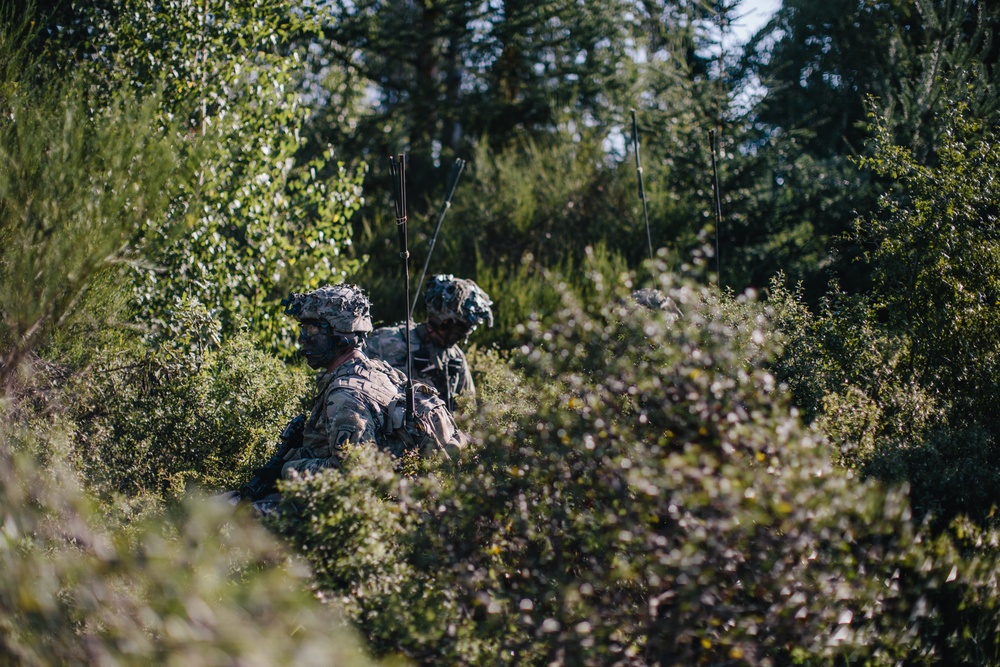 U.S. Army paratroopers prepare for movement