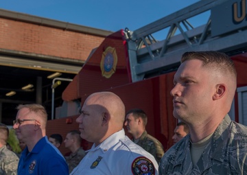 JB Charleston FD welcomes new trucks, honors past firefighters