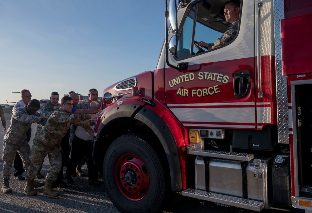JB Charleston FD welcomes new trucks, honors past firefighters