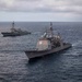 Philippine Sea and USS Gridley Transit the Atlantic Ocean