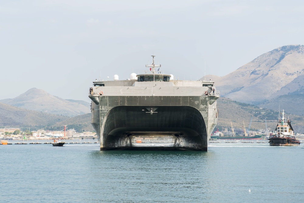 USNS Carson City Arrives at NSA Naples' Gaeta Port