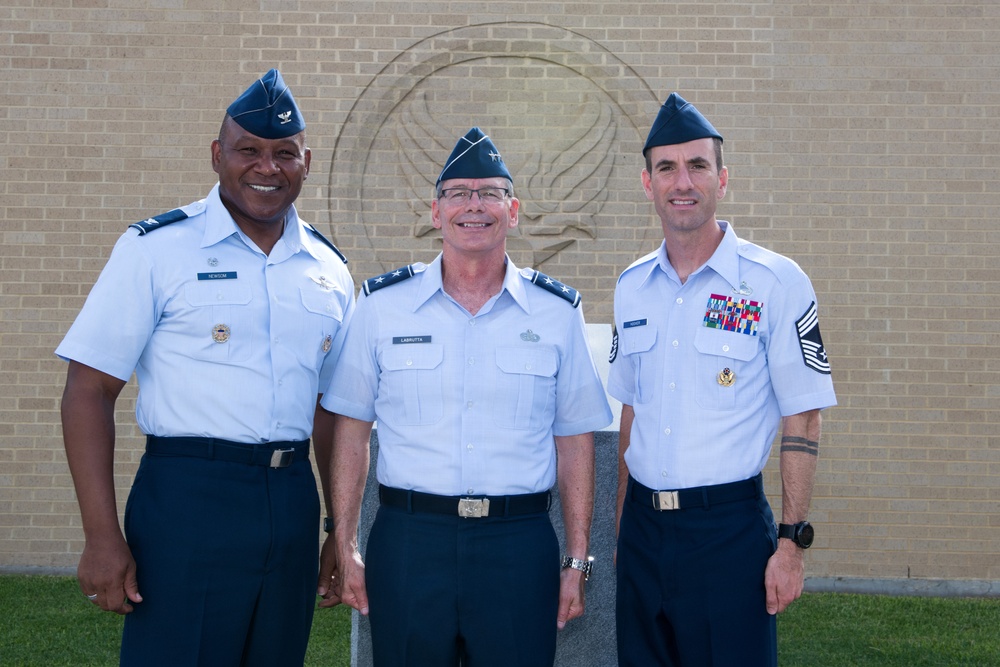 Major Gen. LaBrutta reviews BMT graduation one last time