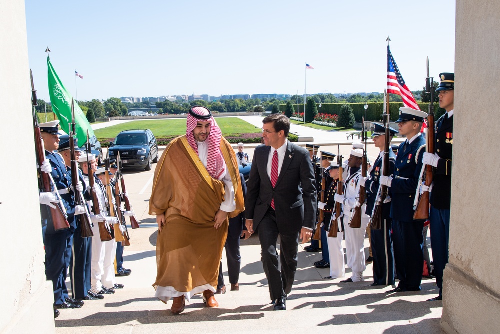 Secretary Esper Hosts Saudi Vice Minister of Defense