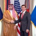 Secretary Esper Hosts Saudi Vice Minister of Defense