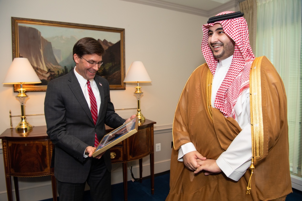 Secretary Esper Hosts Saudi Vice Minister of Defense