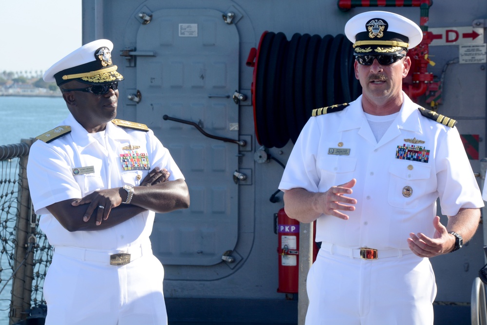 ear. Adm. Cedric Pringle, Commander, Expeditionary Strike Group Three Visits