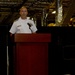 Rear Adm. Darren Hanson Speaks during Reception