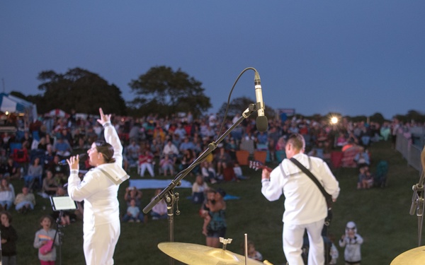 Navy Band Northeast's Rhode Island Sound rock band performs at Salute to Summer