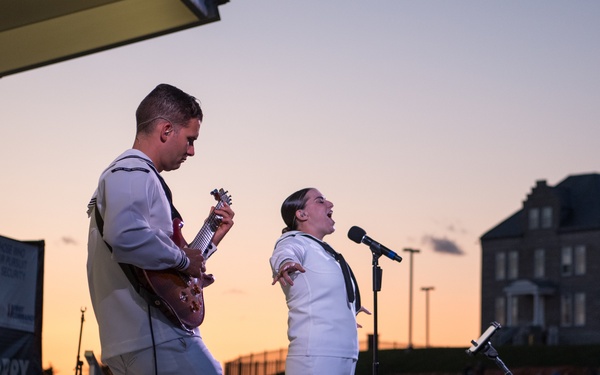 Navy Band Northeast's Rhode Island Sound rock band performs at Salute to Summer