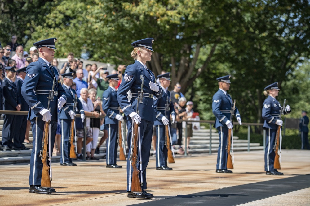 Commander of the Israeli Air Force Maj. Gen. Amikam Norkin Participates in an Air Force Full Honors Wreath-Laying Ceremony at the Tomb of the Unknown Soldier