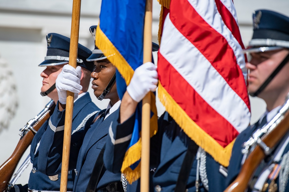 Commander of the Israeli Air Force Maj. Gen. Amikam Norkin Participates in an Air Force Full Honors Wreath-Laying Ceremony at the Tomb of the Unknown Soldier