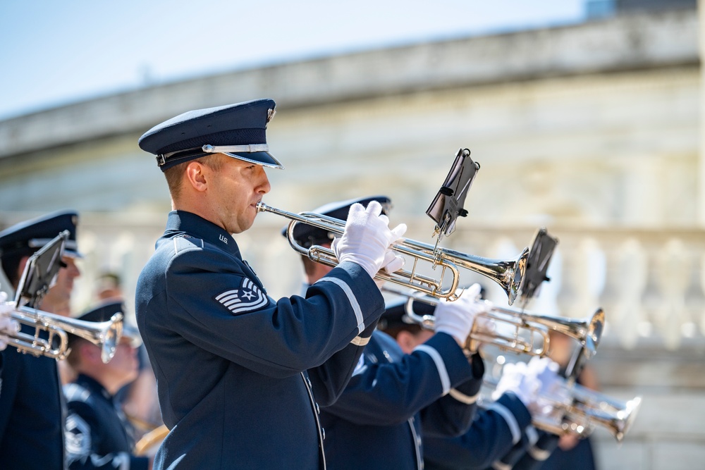 Commander of the Israeli Air Force Maj. Gen. Amikam Norkin Participates in an Air Force Full Honors Wreath-Laying Ceremony at the Tomb of the Unknown Soldier