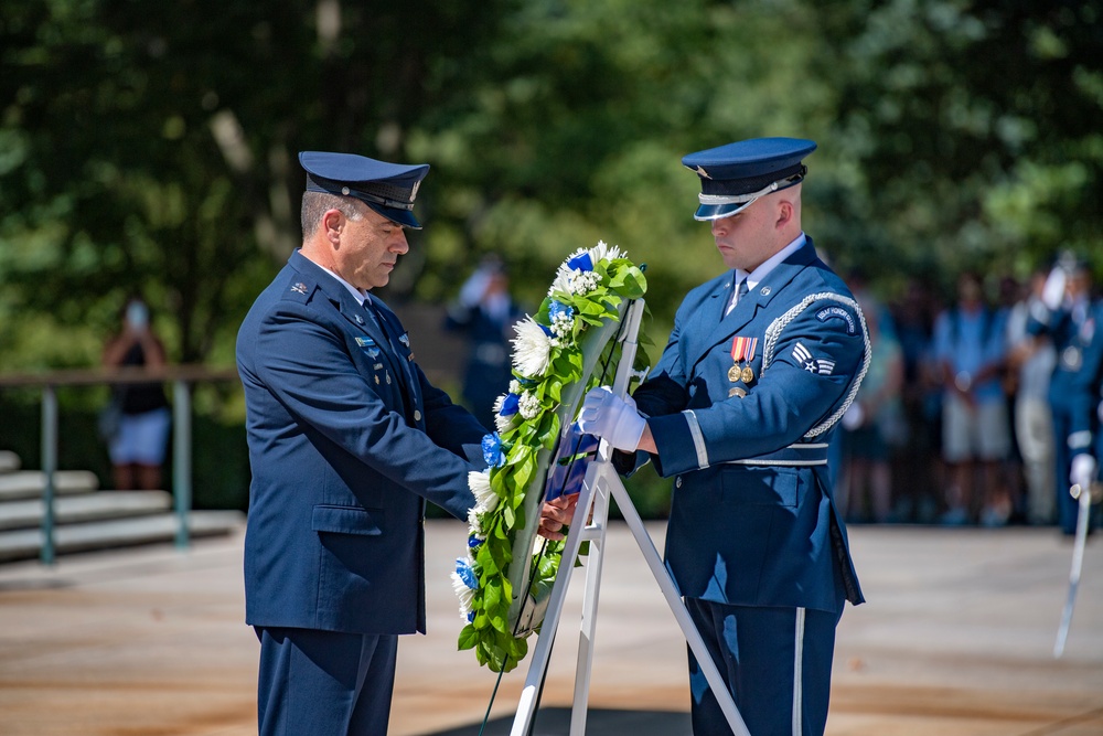 Commander of the Israeli Air Force Maj. Gen. Amikam Norkin Participates in an Air Force Full Honors Wreath-Laying Ceremony at the Tomb of the Unknown Soldier