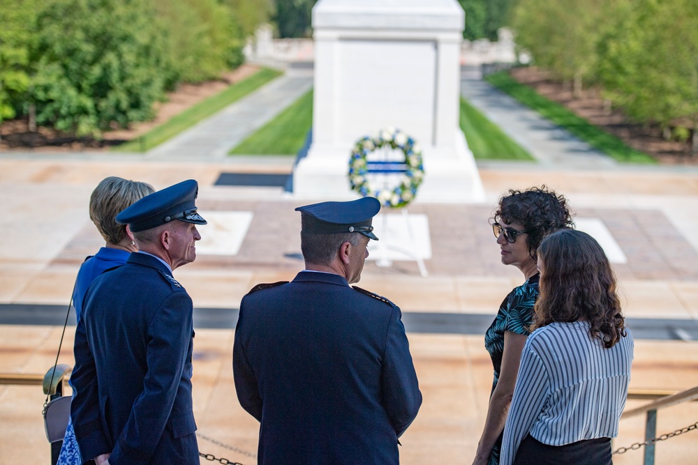 Commander of the Israeli Air Force Maj. Gen. Amikam Norkin Participates in an Air Force Full Honors Wreath-Laying Ceremony at the Tomb of the Unknown Soldier