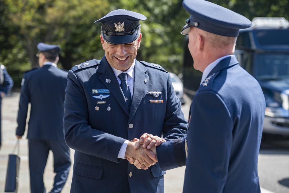 Commander of the Israeli Air Force Maj. Gen. Amikam Norkin Participates in an Air Force Full Honors Wreath-Laying Ceremony at the Tomb of the Unknown Soldier