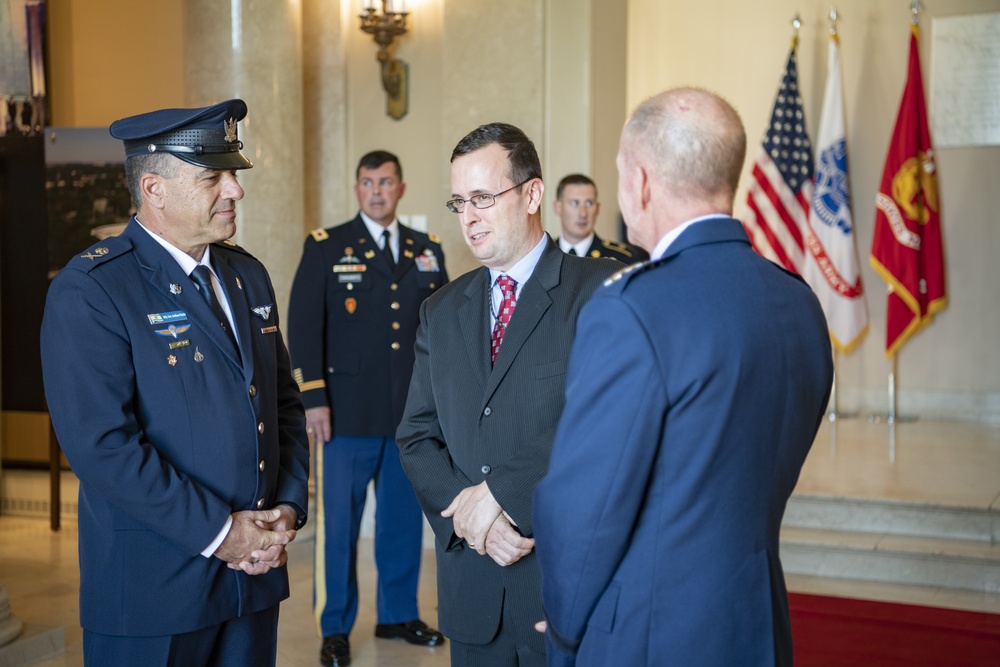 Commander of the Israeli Air Force Maj. Gen. Amikam Norkin Participates in an Air Force Full Honors Wreath-Laying Ceremony at the Tomb of the Unknown Soldier