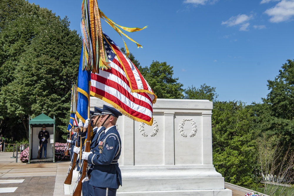 Commander of the Israeli Air Force Maj. Gen. Amikam Norkin Participates in an Air Force Full Honors Wreath-Laying Ceremony at the Tomb of the Unknown Soldier