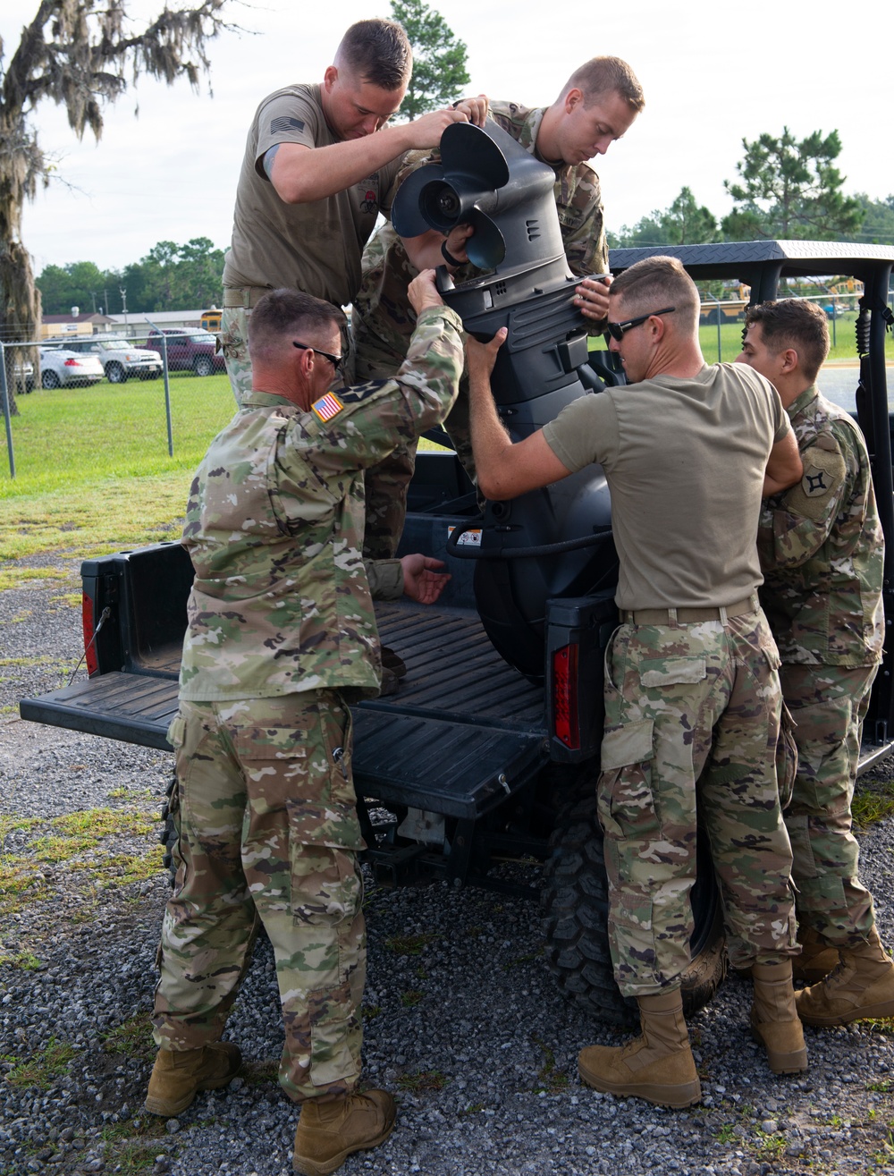 CBRN Enhanced Response Force Package (CERFP) prepare for potential missions responding to Hurricane Dorian