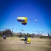 Mayor of Los Angeles, Eric Garcetti parachutes with the U.S. Navy Parachute Team, Leap Frogs