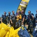 Mayor of Los Angeles, Eric Garcetti parachutes with the U.S. Navy Parachute Team, Leap Frogs