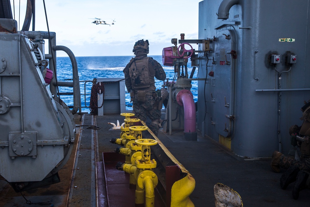 26th MEU Maritime Raid Force conducts Visit, Board, Search, and Seizure