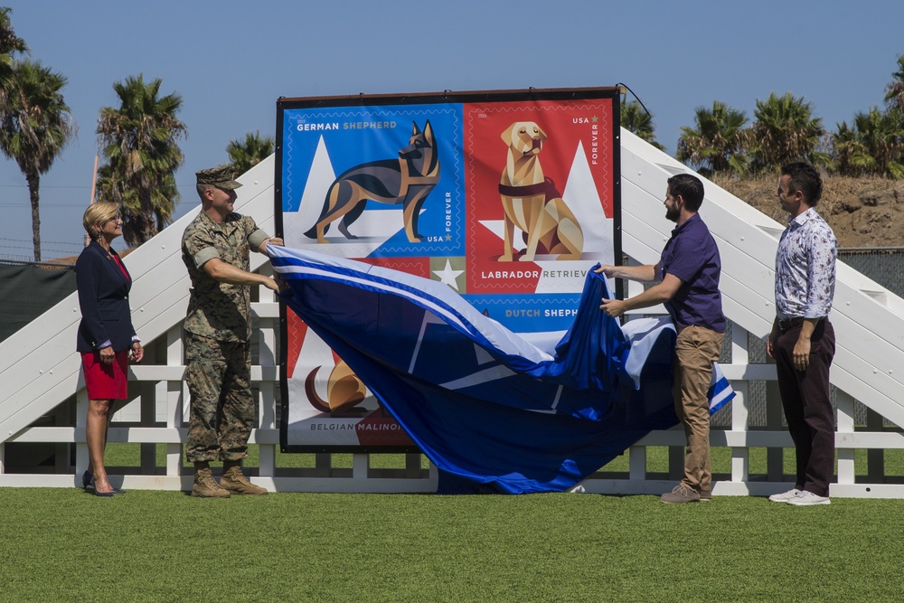 Camp Pendleton, USPS unveil new military working dog stamps