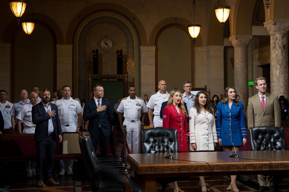 U.S. Navy leadership attend LA County City Hall council meeting