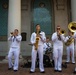 U.S. Navy Band Southwest, 32nd Brass Band perform at LA County City Hall during LAFW