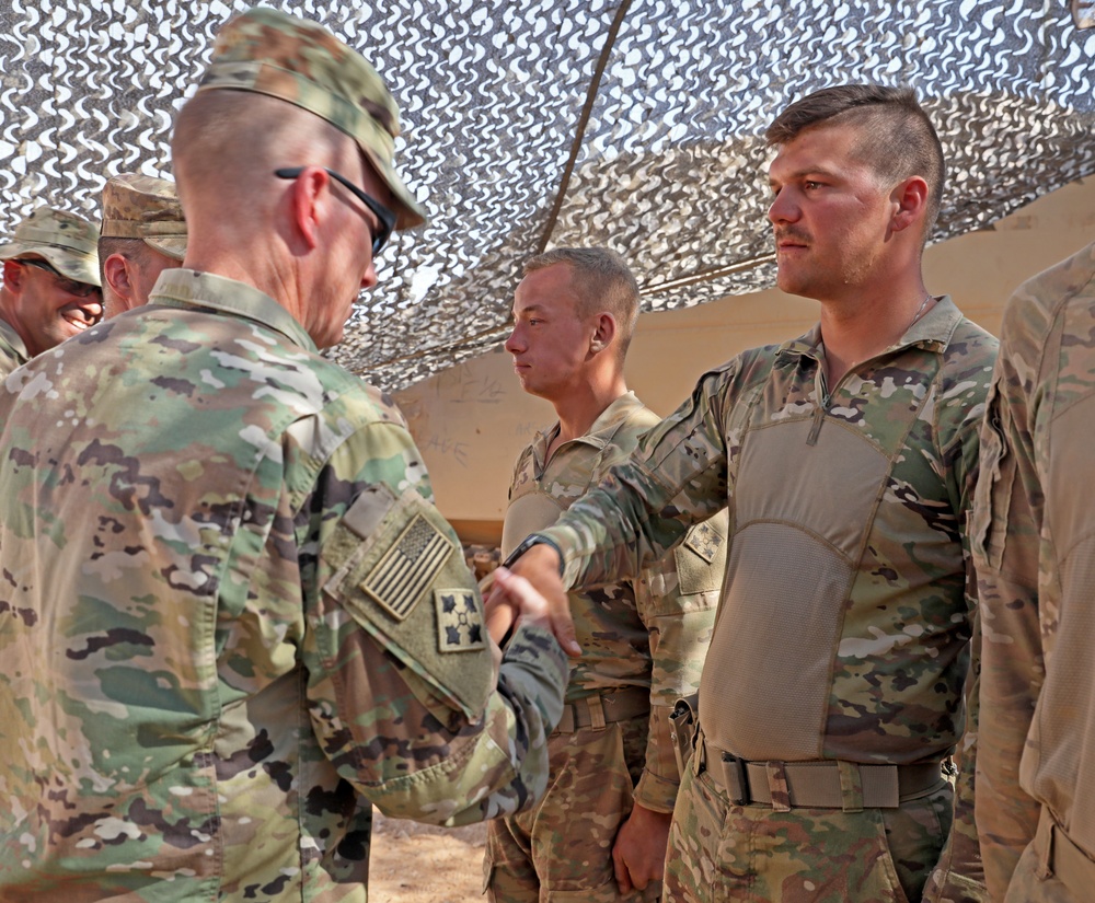 Deputy Commanding General of U.S. Army Central Visits Iron Brigade Soldiers Supporting Eager Lion 2019