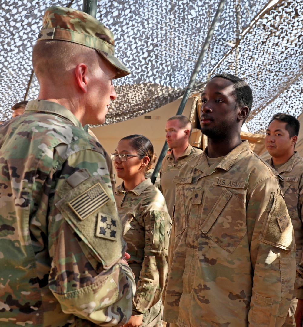 Deputy Commanding General of U.S. Army Central Visits Iron Brigade Soldiers Supporting Eager Lion 2019