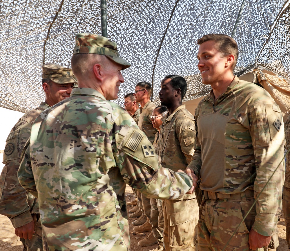 Deputy Commanding General of U.S. Army Central Visits Iron Brigade Soldiers Supporting Eager Lion 2019