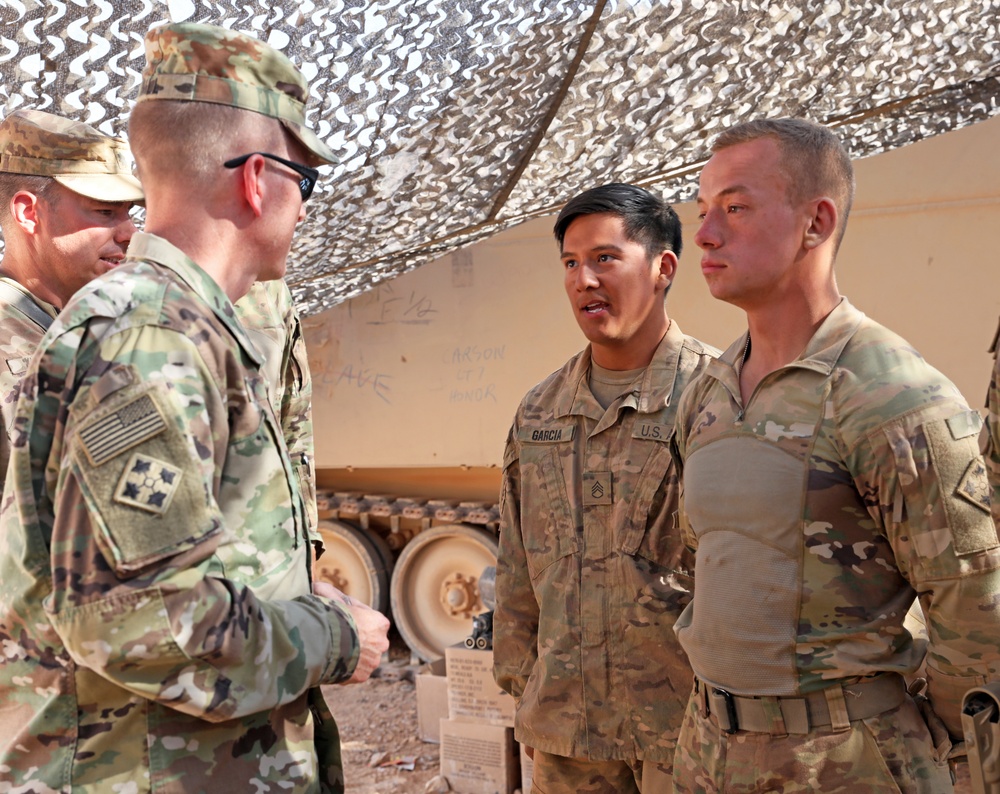 Deputy Commanding General of U.S. Army Central Visits Iron Brigade Soldiers Supporting Eager Lion 2019