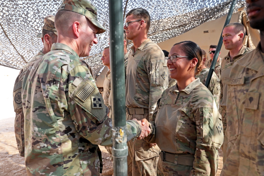 Deputy Commanding General of U.S. Army Central Visits Iron Brigade Soldiers Supporting Eager Lion 2019