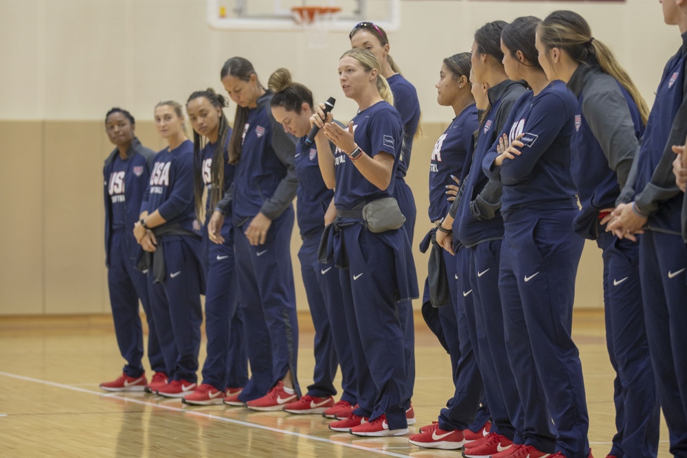 USA Softball Women's National Team visits M.C. Perry High School